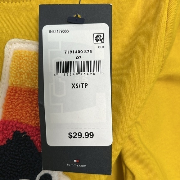 Tommy Hilfiger Yellow Long Sleeve Top Size 4/5 - Picture 3 of 6